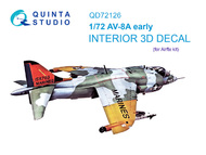 McDonnell-Douglas AV-8A early 3D-Printed & coloured Interior on decal paper #QTSQD72126