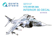 McDonnell-Douglas AV-8A late 3D-Printed & coloured Interior on decal paper OUT OF STOCK IN US, HIGHER PRICED SOURCED IN EUROPE #QTSQD72127