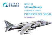 McDonnell-Douglas AV-8B early 3D-Printed & coloured Interior on decal paper #QTSQD72130