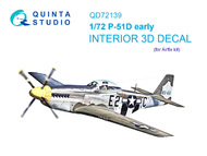 North-American P-51D Mustang early 3D-Printed & coloured Interior on decal paper OUT OF STOCK IN US, HIGHER PRICED SOURCED IN EUROPE #QTSQD72139