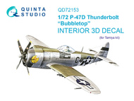 Republic P-47D Thunderbolt Bubbletop 3D-Printed & coloured Interio #QTSQD72153