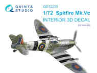 Spitfire Mk.Vc 3D-Printed & coloured Interior on decal paper #QTSQD72235