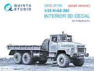 KrAZ-260 3D-Printed & coloured Interior on decal paper #QTSQDS35159