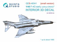  Quinta Studio  1/48 McDonnell F-4G Phantom early 3D-Printed & coloured Interior on decal paper QTSQDS48341