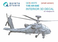 Quinta Studio  1/48 Boeing/Hughes AH-64E 3D-Printed & coloured Interior on decal paper QTSQDS48375
