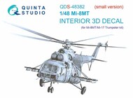  Quinta Studio  1/48 Mil Mi-8MT 3D-Printed & coloured Interior on decal paper QTSQDS48382