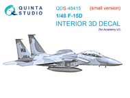 McDonnell F-15D Eagle 3D-Printed & coloured Interior on decal paper #QTSQDS48415