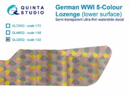 German WWI 5-Colour Lozenge (lower surface) #QTSQL32002