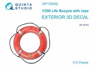  Quinta Studio  1/350 Life Buoys with rope 315 pcs QTSQP135002