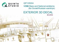  Quinta Studio  1/350 Stars and National emblems for Soviet/Russian warships QTSQP135004