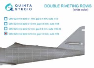  Quinta Studio  1/24 Double riveting rows (rivet size 0.25 mm, gap 1.0 mm, suits 1/24 scale), White color, total length 5,8 m/19 ft OUT OF STOCK IN US, HIGHER PRICED SOURCED IN EUROPE QTSQRV026