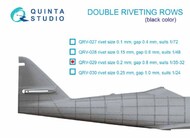  Quinta Studio  1/32 Double riveting rows (rivet size 0.20 mm, gap 0.8 mm, suits 1/32 scale), Black color, total length 5,8 m/19 ft OUT OF STOCK IN US, HIGHER PRICED SOURCED IN EUROPE QTSQRV029