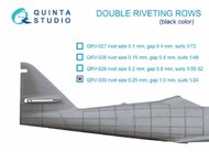  Quinta Studio  1/24 Double riveting rows (rivet size 0.25 mm, gap 1.0 mm, suits 1/24 scale), Black color, total length 5,8 m/19 ft OUT OF STOCK IN US, HIGHER PRICED SOURCED IN EUROPE QTSQRV030