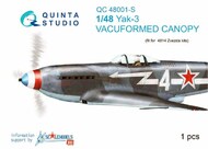  Quinta Studio  1/48 Vacuformed Canopy - Yak-3 (ZVE kit) QTSQC48001-S