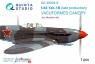  Quinta Studio  1/48 Vacuformed Canopy - Yak-1b Late (MDV kit) QTSQC48004-S