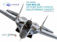  Quinta Studio  1/48 Vacuformed Canopy - MiG-29 Fulcrum (GWH kit) QTSQC48008