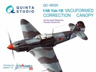  Quinta Studio  1/48 Vacuformed Canopy - Yak-1B (ACM/ZVE/EDU kit) QTSQC48020