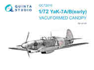Yakovlev Yak-7A/Yak-7B early vacuumed clear canopy #QTSQC72010