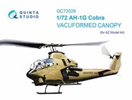  Quinta Studio  1/72 Vacuformed Canopy - AH-1G Cobra (AZM kit) QTSQC72028