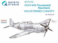  Quinta Studio  1/72 Vacuformed Canopy - P-47D Thunderbolt Razorback (TAM kit) QTSQC72122