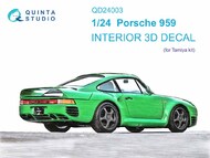  Quinta Studio  1/24 Interior 3D Decal - Porsche 959 (TAM kit) OUT OF STOCK IN US, HIGHER PRICED SOURCED IN EUROPE QTSQD24003