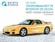 Efini-Mazda RX-7FD 3D-Printed & coloured Interior on decal paper #QTSQD24024R