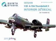  Quinta Studio  1/32 Fairchild A-10A Thunderbolt II 3D-Printed & coloured Interior on decal paper QTSQD32008