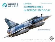  Quinta Studio  1/32 Dassault Mirage 2000-5 3D-Printed & coloured Interior on decal paper QTSQD32010