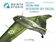  Quinta Studio  1/32 Interior 3D Decal - Me.163B Komet (MNG kit) QTSQD32017