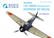  Quinta Studio  1/32 Mitsubishi A6M2b Zero (Mitsubishi prod.) 3D-Printed & coloured Interior on decal paper OUT OF STOCK IN US, HIGHER PRICED SOURCED IN EUROPE QTSQD32024