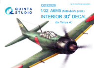  Quinta Studio  1/32 Mitsubishi A6M5 (Mitsubishi prod.) 3D-Printed & coloured Interior on decal paper QTSQD32026