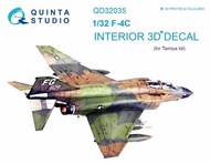  Quinta Studio  1/32 McDonnell F-4C Phantom 3D-Printed & coloured Interior QTSQD32035