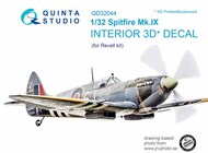  Quinta Studio  1/32 Supermarine Spitfire Mk.IXc 3D-Printed & coloured Interior on decal paper QTSQD32044