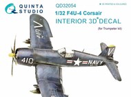  Quinta Studio  1/32 Vought F4U-4 Corsair 3D-Printed & coloured Interior on decal paper QTSQD32054