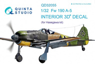  Quinta Studio  1/32 Focke-Wulf Fw.190A-5 3D-Printed & coloured Interior on decal paper OUT OF STOCK IN US, HIGHER PRICED SOURCED IN EUROPE QTSQD32055