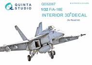  Quinta Studio  1/32 Boeing F/A-18E Hornet 3D-Printed & coloured Interior on decal paper QTSQD32057