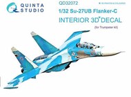  Quinta Studio  1/32 Interior 3D Decal - Su-27UB Flanker-C OUT OF STOCK IN US, HIGHER PRICED SOURCED IN EUROPE QTSQD32072