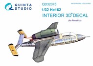  Quinta Studio  1/32 Heinkel He.162 'Salamander' 3D-Printed & coloured Interior on decal paper OUT OF STOCK IN US, HIGHER PRICED SOURCED IN EUROPE QTSQD32075