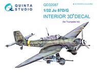 Interior 3D Decal - Ju.87D Ju87G Stuka (TRP kit) #QTSQD32087