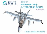 Interior 3D Decal - F-18D Hornet (ACA kit)* #QTSQD32131
