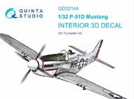  Quinta Studio  1/32 Interior 3D Decal - P-51D Mustang (TRP kit) QTSQD32144