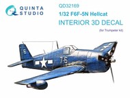  Quinta Studio  1/32 Interior 3D Decal - F6F-5N Hellcat (TRP kit) QTSQD32169