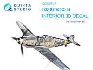 Interior 3D Decal - Bf.109G-14 (ZKM kit) OUT OF STOCK IN US, HIGHER PRICED SOURCED IN EUROPE #QTSQD32191