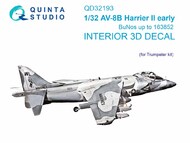 McDonnell-Douglas AV-8B Harrier II early 3D-Printed & coloured Interior on decal paper (designed to be used with Trumpeter kits) #QTSQD32193