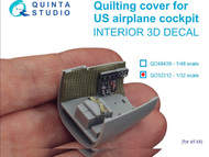  Quinta Studio  1/32 Interior 3D Decal - Quilting Cover For US Airplane Cockpit QTSQD32212