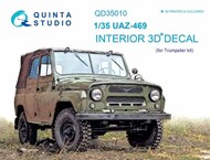  Quinta Studio  1/35 UAZ 469 3D-Printed & coloured Interior on decal paper QTSQD35010