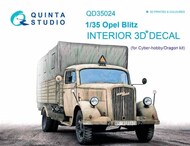  Quinta Studio  1/35 Opel Blitz 3D-Printed & coloured Interior on decal paper QTSQD35024