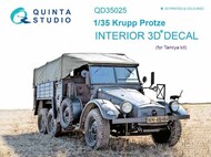  Quinta Studio  1/35 Krupp Protze 3D-Printed & coloured Interior on decal paper OUT OF STOCK IN US, HIGHER PRICED SOURCED IN EUROPE QTSQD35025