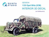 Interior 3D Decal - Opel Blitz (ICM kit)* #QTSQD35034