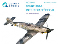  Quinta Studio  1/35 Messerschmitt Bf.109G-6 3D-Printed & coloured Interior on decal paper OUT OF STOCK IN US, HIGHER PRICED SOURCED IN EUROPE QTSQD35041